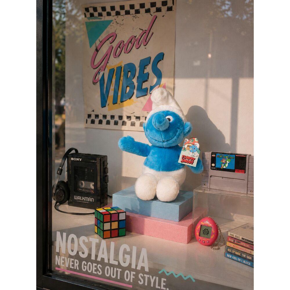 Floppy Smurf Stuffie NWT Blue Collectible NEW 80s nostalgia television